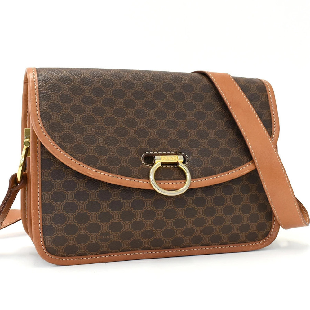 Celine Crossbody Bag Macadam Leather Brown